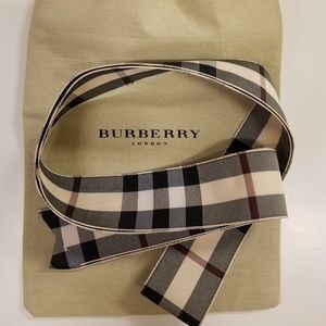 Authentic Burberry dust bag&signature ribbon